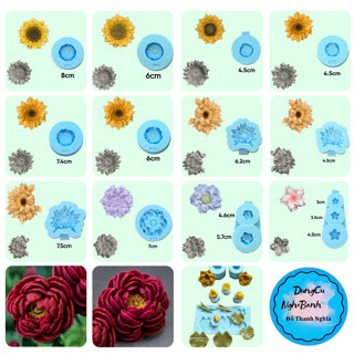 Khuôn Silicon - Hoa Hàn Quốc -Hướng Dương - đổ rau câu - làm nến - làm socola - làm xà phòng