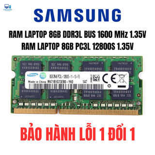  Ram Laptop Samsung 8GB DDR3 DDR3L bus 1600 MHz memory PC3 PC3L 12800S SODIMM - Bảo hành 3 năm 