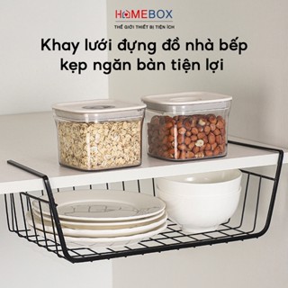  Kệ Đựng Đồ Lưới Sắt Treo Tủ Cài Dưới Bàn Giỏ Treo Đựng Đồ Tiện Lợi Cho Tủ Quần Áo Bàn Làm Việc 