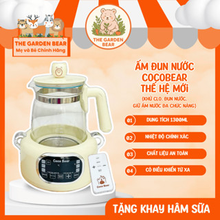   MẪU MỚI - CÓ REMOTE  Ấm Đun Nước Pha Sữa COCO BEAR Đa Chức Năng Dung Tích 1.3L - Tặng Khay Hâm Sữa - BH 18 Tháng 