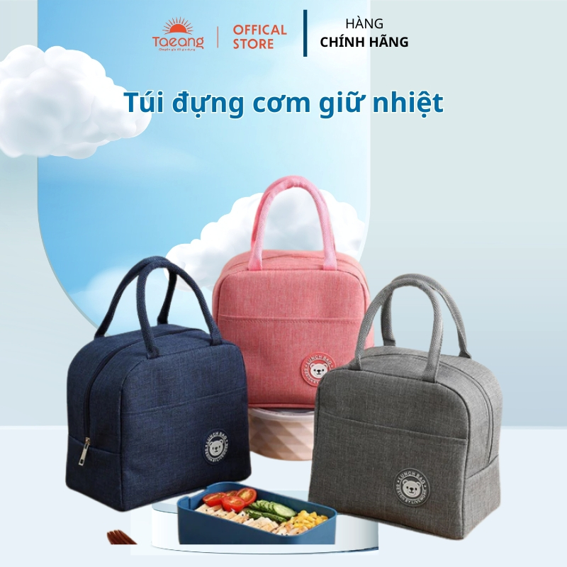 Túi đựng cơm giữ nhiệt giỏ giữ ấp hộp mang cơm trưa văn phòng giữ nhiệt thiết kế đa ngăn tiện dụng