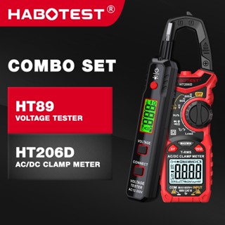 HABOTEST HT206 6000 Đếm Dụng cụ kìm kỹ thuật số AC DC Phạm vi tự động vạn năng 600A Máy đo điện áp Ohm Continuity Hz
