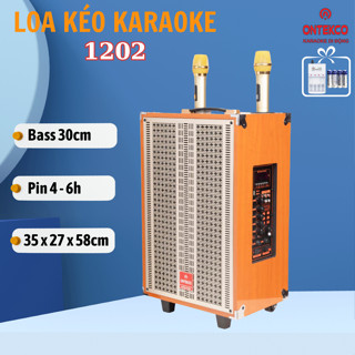 [ BẢO HÀNH 12 THÁNG ] Loa Kéo Bluetooth ONTEKCO 1202 Bass 30 Kèm 2 Micro Nghe Nhạc Hát Karaoke Cực Hay