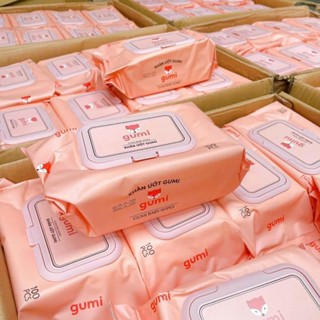Thùng 10 gói khăn ướt đa năng GUMI không cồn không PARABENS cao cấp