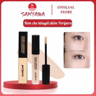 Kem Che Khuyết Điểm Peripera Double Longwear Cover Concealer che phủ cùng bám sát, bền chặt trên da