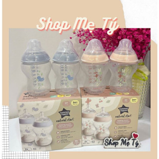 (PP - BẢN TRƠN/ HỌA TIẾT) Bình sữa Tommee Tippee Natural Start 150ml, 260ml nhựa PP cho bé từ 0m+