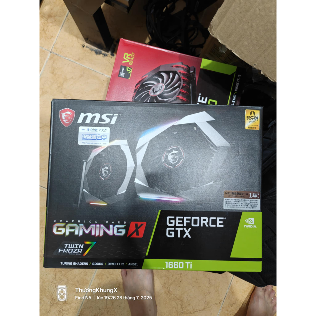 Card màn hình GTX 1660Ti Gaming X fullbox như new, hàng bid nhật bản