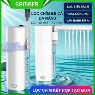 Máy lọc chìm bể cá 4 trong 1 Jialu, kết hợp thác mưa, tạo oxy, thổi luồng, lọc sạch cặn