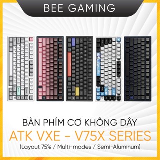  Bàn phím cơ không dây ATK VXE – V75X – Black  Multi-modes   Semi-Aluminum   RGB  