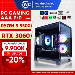  Bộ máy tính PC Gaming AAA tối ưu CPU AMD 6 nhân 12 luồng + RTX 5060 ram 16GB chiến game đồ họa cao - Bảo hành 36TH 