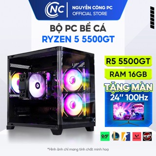 Bộ PC Gaming AMD Ryzen 5 Chiến Game Online Liên Minh, FC Online  - Hàng NEW Bảo hành 36 Tháng