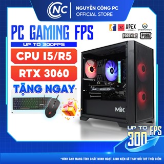 Bộ máy tính bàn PC FPS 300 mới nhất Core i5 13400f / AMD Ryzen 5 8400F + RTX 5060 ram 16GB chiến game FPS cao - BH 36 TH