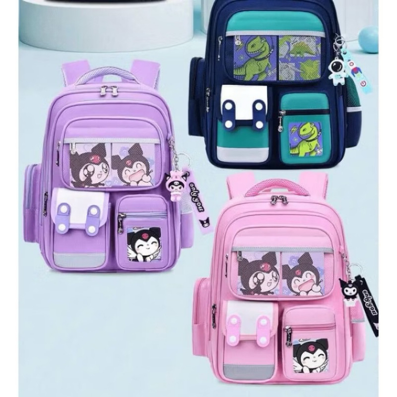 TD456 Balo Chống Gù Cho Bé Trai Gái Chống Nước Ba lô cấp 1 Cặp Sách Học Sinh Tiểu Học