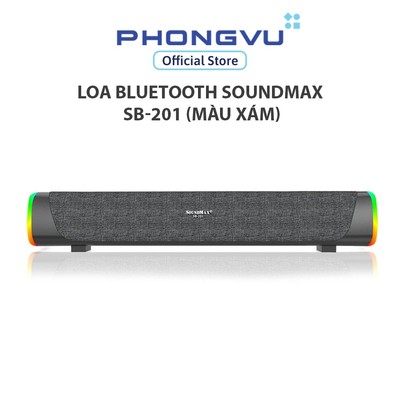 Loa Bluetooth SoundMax SB-201 (Màu Xám) - Bảo hành 12 tháng
