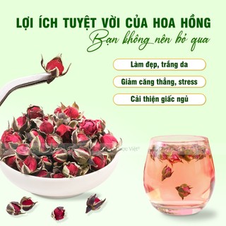 Hoa hồng Tây Tạng 100g, nụ hoa hồng sấy lạnh, trà hoa dưỡng nhan, giảm căng thẳng, bổ khí huyết