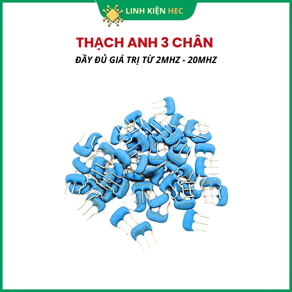 Thạch anh 4Mhz 3 chân chân cắm chính hãng linh kiện hec
