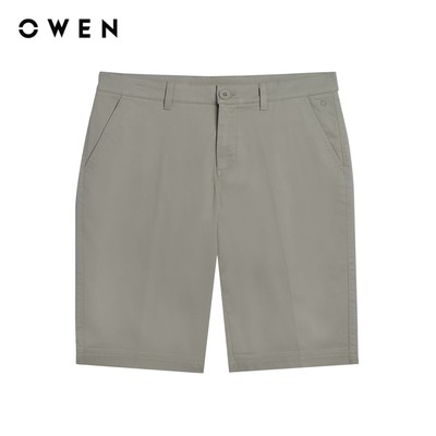 Owen - Quần short Slim Fit SK241384 màu Be chất liệu CVC Spandex