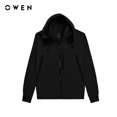 Owen - Áo khoác Relax Fit JK241343 màu Đen chất liệu Poly recycled (Renu)
