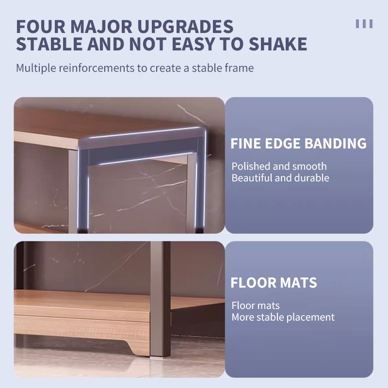 Kệ để lò vi sóng gỗ MDF cao cấp chống thấm nước, mối mọt, gỉ sét kiểu dáng Hàn Quốc | BigBuy360 - bigbuy360.vn