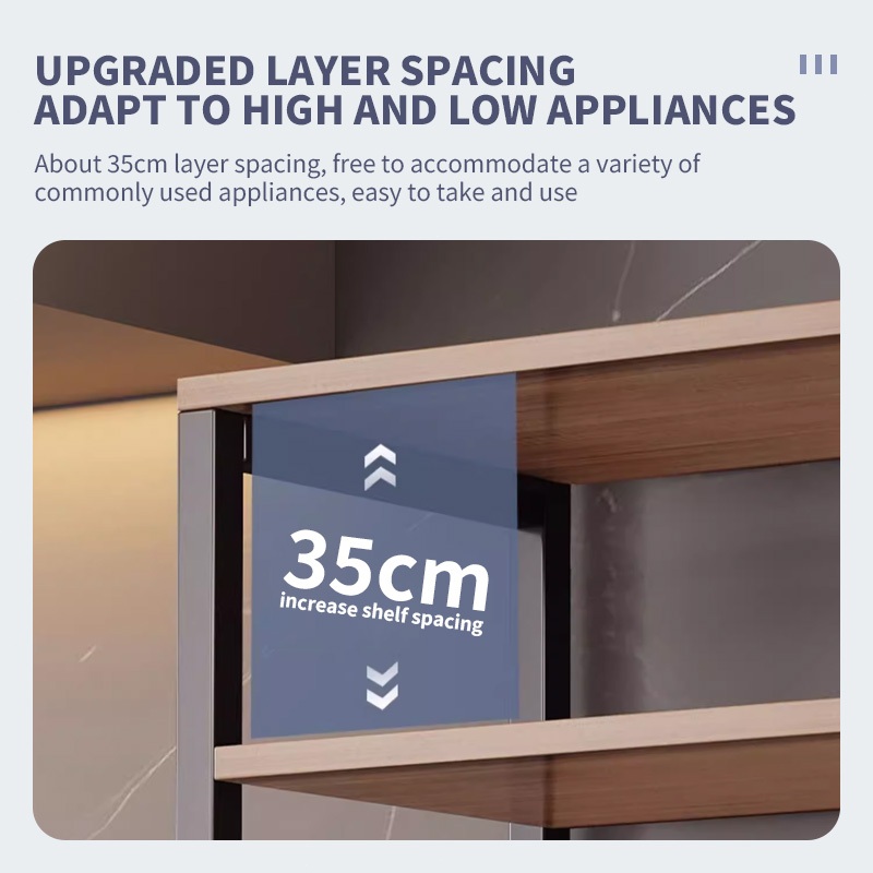 Kệ để lò vi sóng gỗ MDF cao cấp chống thấm nước, mối mọt, gỉ sét kiểu dáng Hàn Quốc | BigBuy360 - bigbuy360.vn