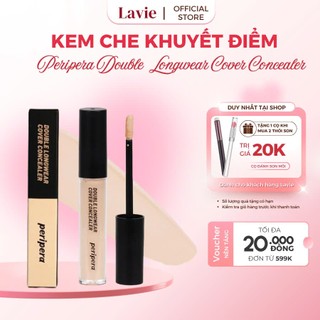  Kem Che Khuyết Điểm Peripera Double Longwear Cover Concealer che phủ cùng bám sát bền chặt trên da 