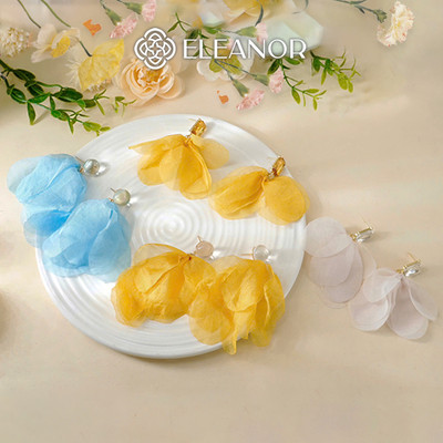 Bông tai nữ chuôi bạc 925 Eleanor Accessories hình hoa phụ kiện trang sức khuyên tai đi biển 9788