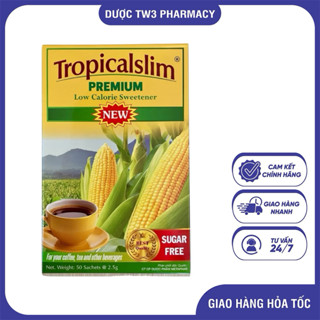 TROPICALSLIM PREMIUM - Đường bắp ăn kiêng, đường năng lượng thấp (Hộp 50 gói x 2,5g)