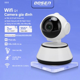  Dosen CCTV Kết nối WiFi Q1 Camera an ninh nhà thông minh IP Camera Baby Pet Nanny HD 1080P Ứng dụng V380 Pro 