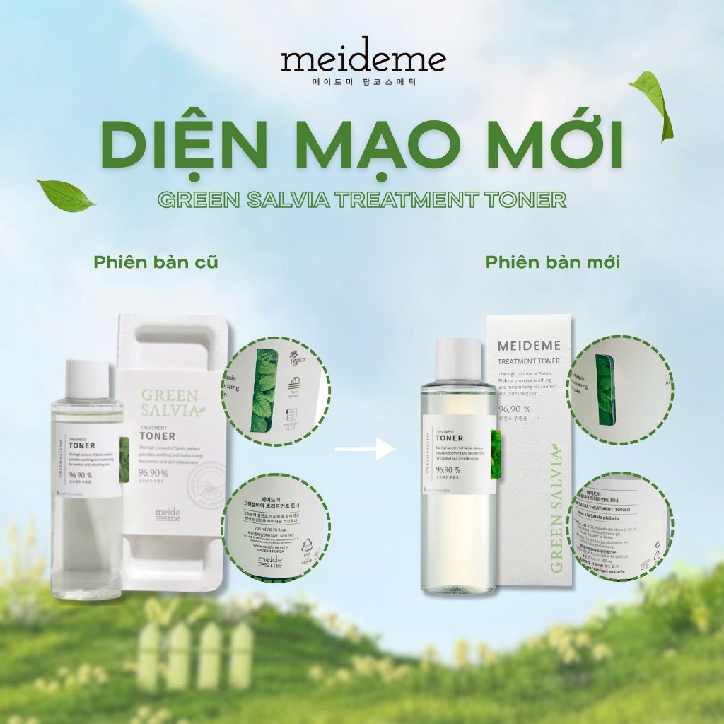 Toner dập viêm dịu da MEIDEME Green Salvia Treatment Toner 200ml | BigBuy360 - bigbuy360.vn
