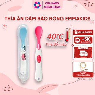[KÈM HỘP] Thìa Ăn Dặm Báo Nóng Emmakids - Đổi Màu Cảnh Báo Nhiệt >40°C - An Toàn - Dễ Sử Dụng