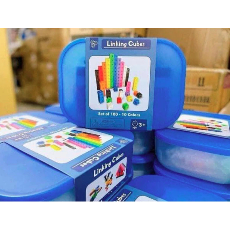 Đồ chơi Linking Cube học toán và xếp hình sáng tạo 100 khối