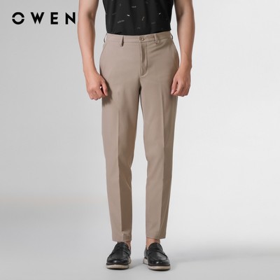 Owen - Quần tây S-Form QG252462 màu Nâu nhạt chất liệu Conjugated polyester