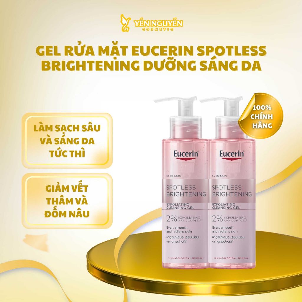 Gel Rửa Mặt Eucerin Spotless Brightening Dưỡng Sáng Da 200ml