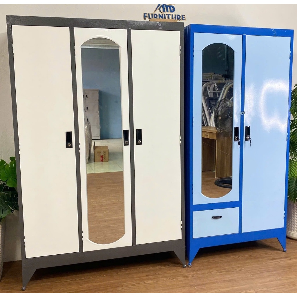 Tủ quần áo sắt 2-3 cánh sơn dầu chống gỉ không lo mốc [Giao nhanh HCM BD LA ĐN]