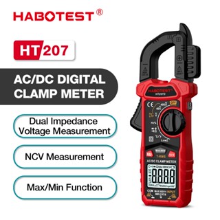 (Bảo hàng 1 năm)HABOTEST HT207 AC DC kỹ thuật số kẹp đồng hồ LED chiếu sáng phụ trợ không tiếp xúc phát hiện điện áp NCV