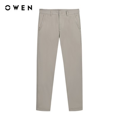 Owen - Quần khaki Regular Fit QKR241389 màu Vàng chất liệu CVC Spandex