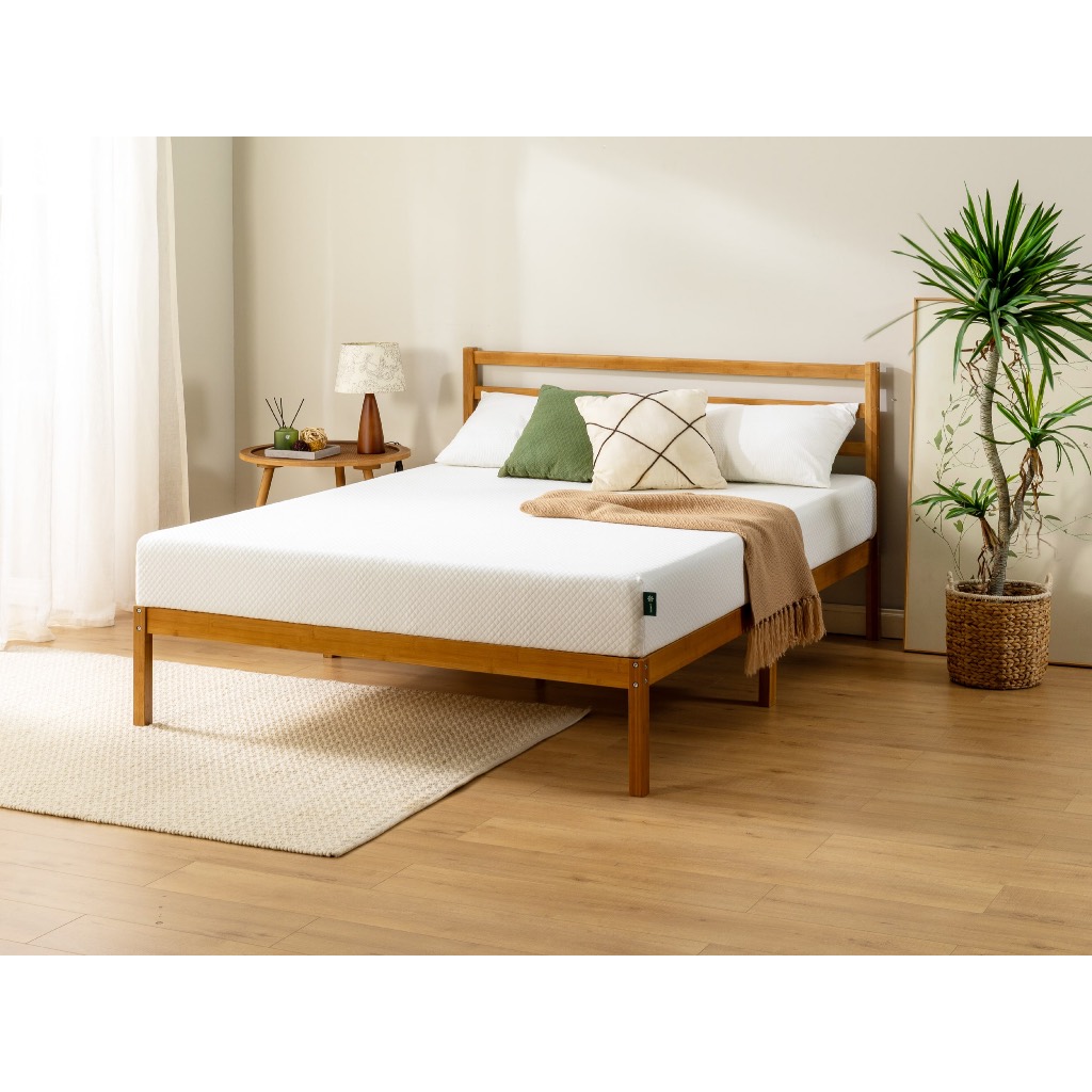 [Tặng Ga Ngẫu Nhiên] Nệm Memory Foam Zinus Gel Trà Xanh Vải Tencel Mềm Mát 20cm | BigBuy360 - bigbuy360.vn
