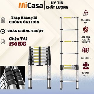  MICASA - THANG INNOX CHỮ A  RÚT ĐƠN - RÚT ĐÔI NHẬP KHẨU  CHỐNG TRƯỢT TẢI TRỌNG 300KG 