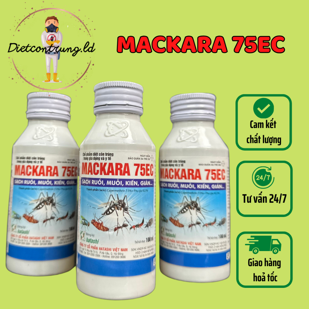Th.uố.c d.iệ.t m.u.ỗi Mackara 75EC chai 100ml
