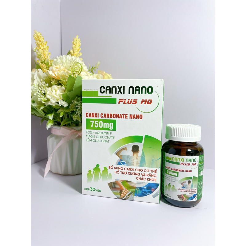 Canxi Nano Plus MQ (hộp 30 viên) giúp bổ sung canxi cho xương, răng chắc khoẻ