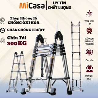  MICASA - THANG INNOX CHỮ A  RÚT ĐƠN - RÚT ĐÔI NHẬP KHẨU  CHỐNG TRƯỢT TẢI TRỌNG 300KG 