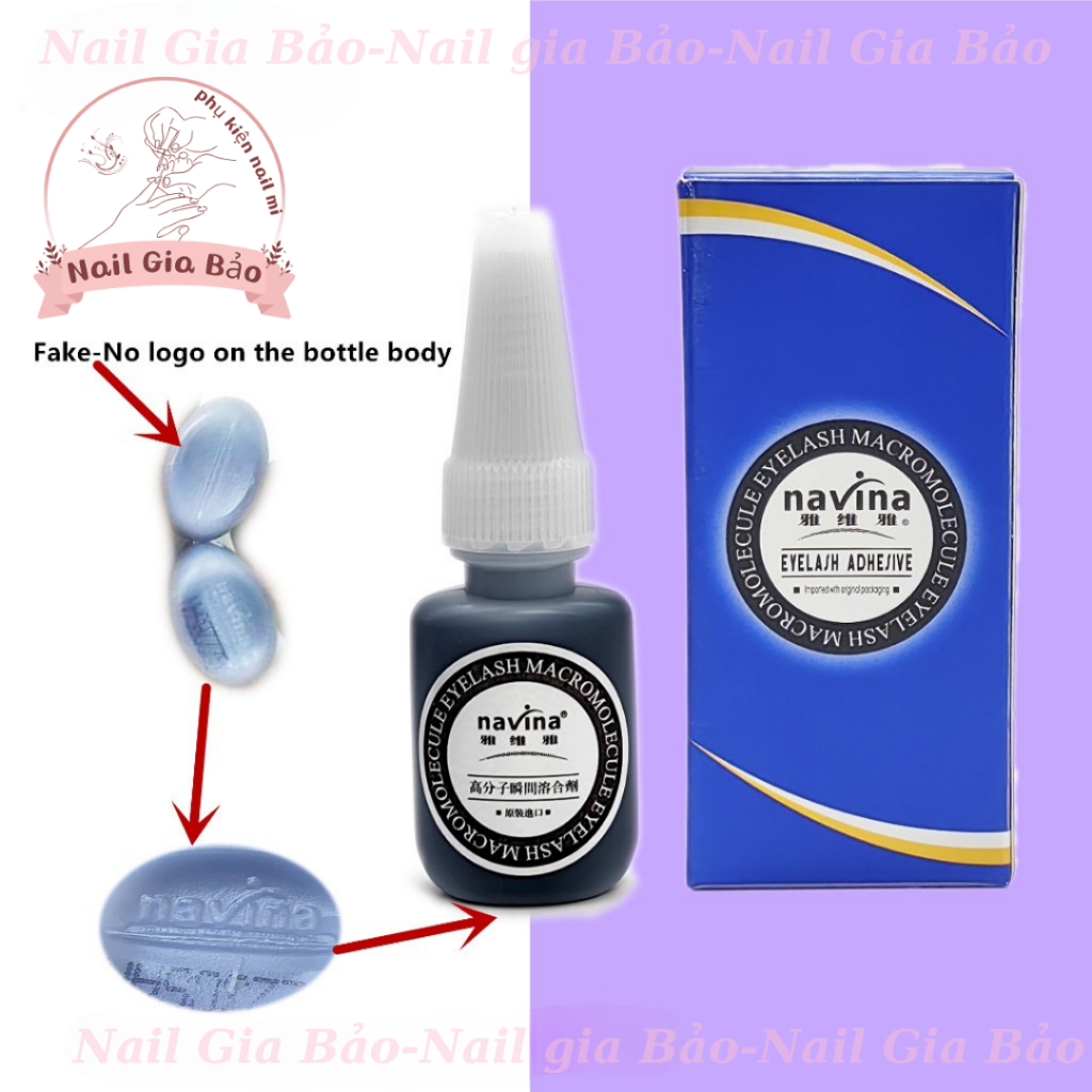 Keo Dán Lông Mi Giả Navina Khô Nhanh Mùi Siêu Dính 15ml - Chai Keo Nối Mi Navina Chính Hãng ( Gia Bảo )