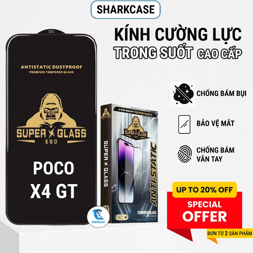 Kính cường lực Poco X4 GT cao cấp thế hệ mới full màn miếng dán bảo vệ điện thoại Xiaomi