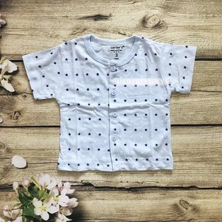 Áo Cộc Carter Cài Vai/Cúc giữa Cho Bé vải cotton mềm, giữ ấm cổ cho bé khi nằm phòng điều hòa