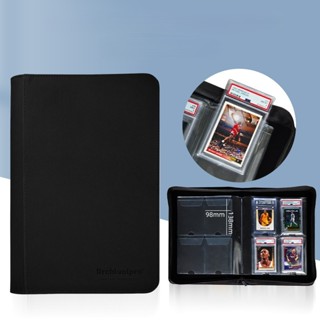    Phụ kiện   Sổ đựng slab PSA CGC SGC Beckett album sưu tập slab thẻ bài Pokemon Yugioh Hàn quốc 9-Pocket đen 2x2 