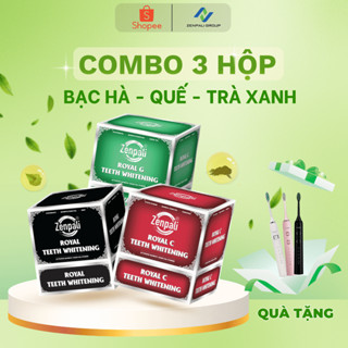 Bột than Tre Hoạt Tính Trắng Răng Royal Zenpali Trắng Răng Thiên Nhiên mua 2hộp TẶNG 1 bàn chải điện