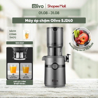 Máy Ép Chậm OLIVO SJ240 - Máy Ép Trái Cây, Rau Củ Kiệt Bã 98% - Làm Kem Hoa Quả - Cổ Ép Rộng - Dễ Vệ Sinh