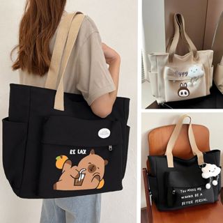 Túi tote vải canvas 2 quai phong cách Hàn Quốc,Túi canvas đeo vai đựng vừa laptop phù hợp đeo đi học đi chơi cực xinh