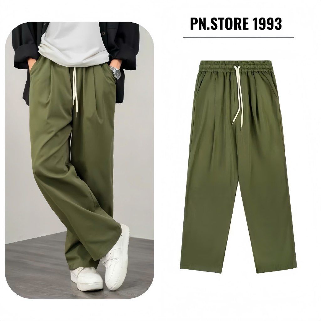 Quần Vải Ống Rộng Kaki Dù PN Store 1993 Nam Nữ Phong Cách Hàn Quốc, Mềm Mát, Thoải Mái | BigBuy360 - bigbuy360.vn