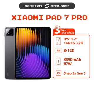  Xiaomi Pad 7 Pro Chip Snapdragon 8s Gen 3 Màn Hình 11.2 inches 144Hz Ram 8GB 128G Pin 8850mAh. SonPixel 